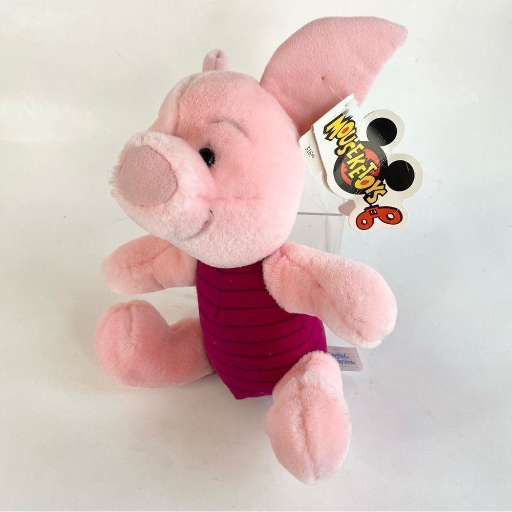 Piglet Winnie the Pooh Vintage Mousketoys Plush Stuffed Disneyland Official Park